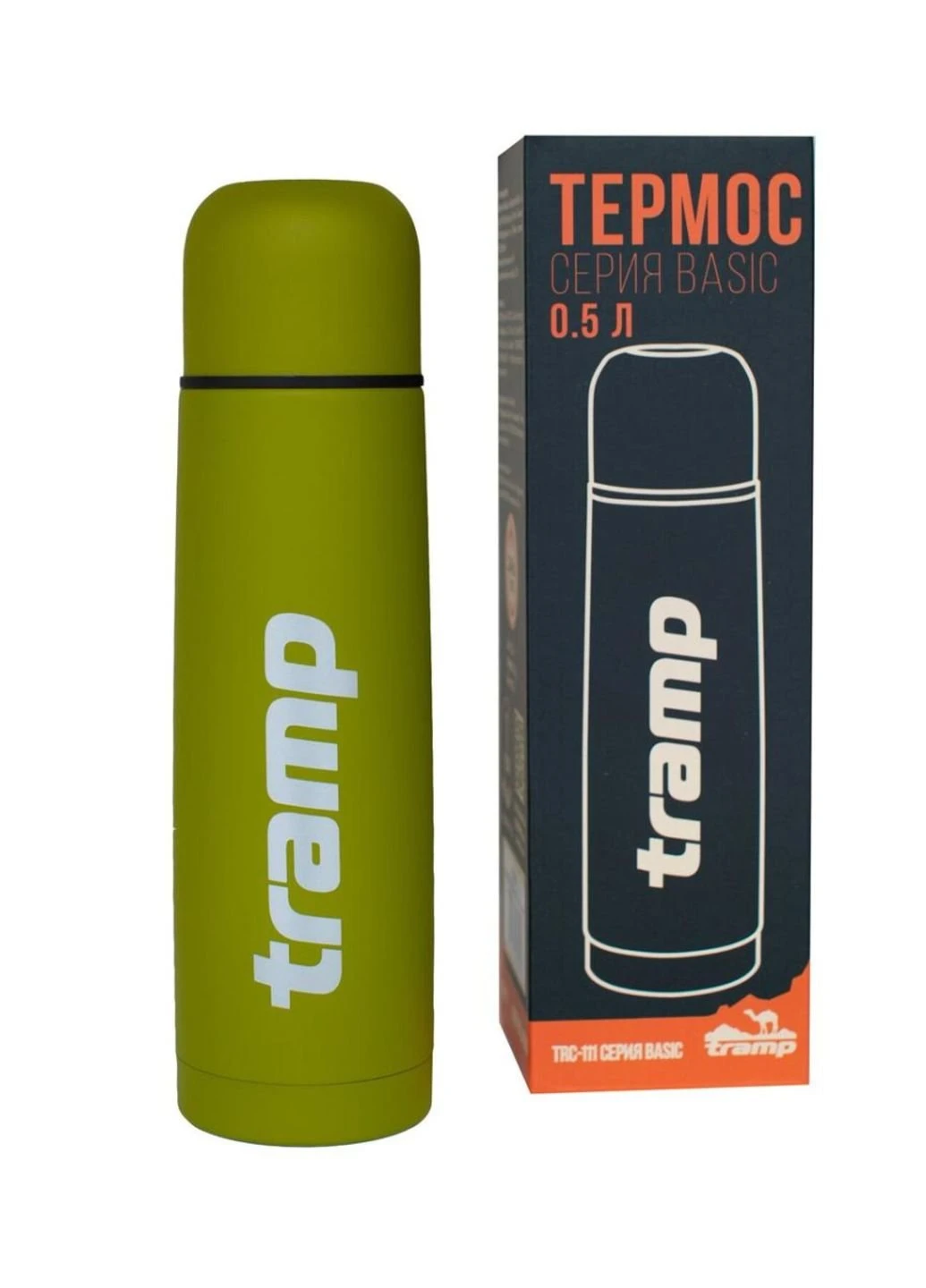 Термос питний Basic TRC-111-olive 0.5 л оливковий Tramp (253613507)