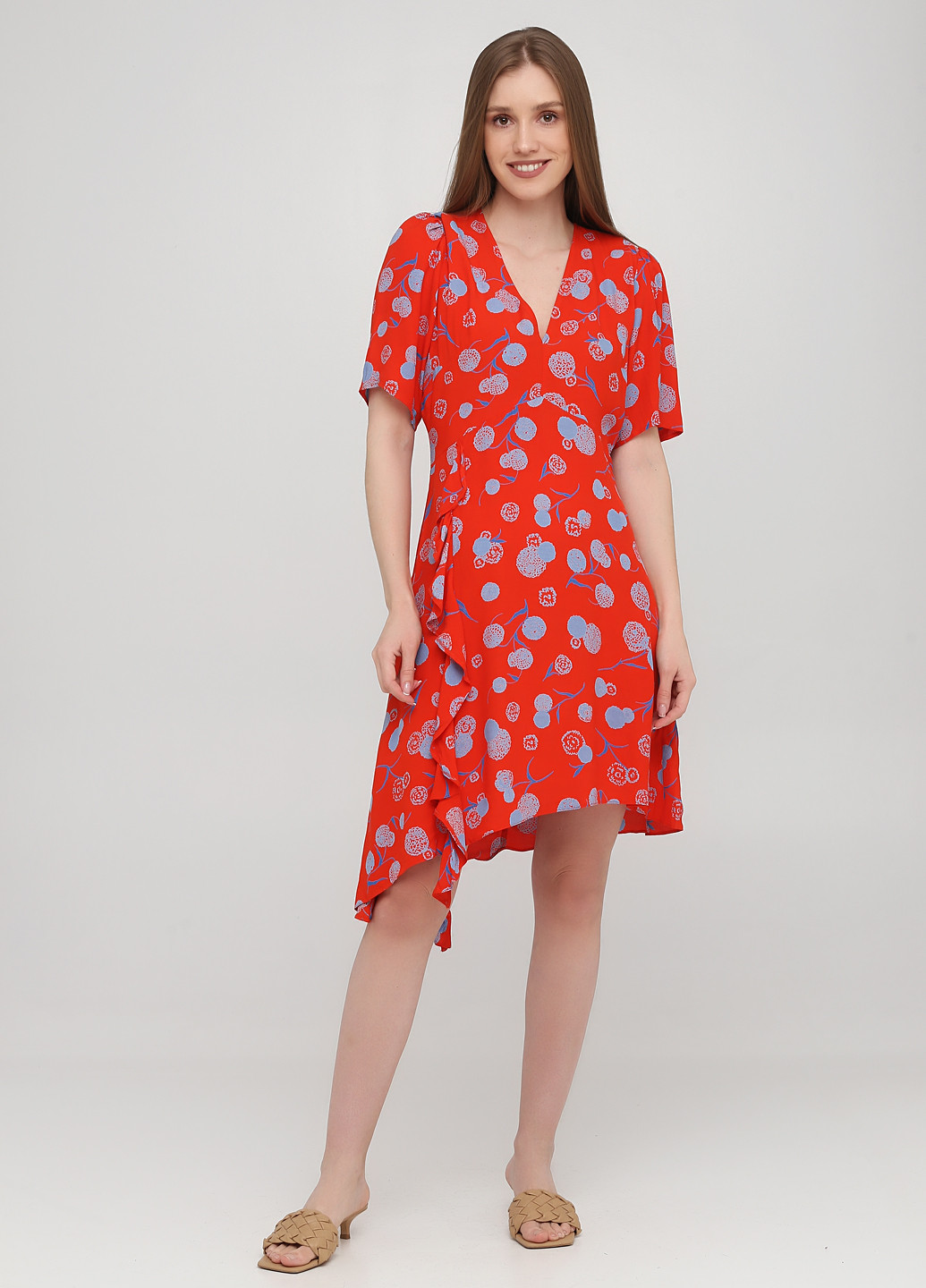 Червона кежуал плаття, сукня H&M з малюнком