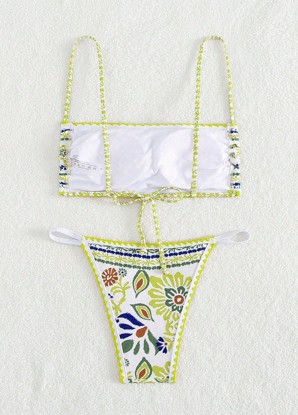 Белый летний купальник (лиф, трусики) раздельный SHEIN