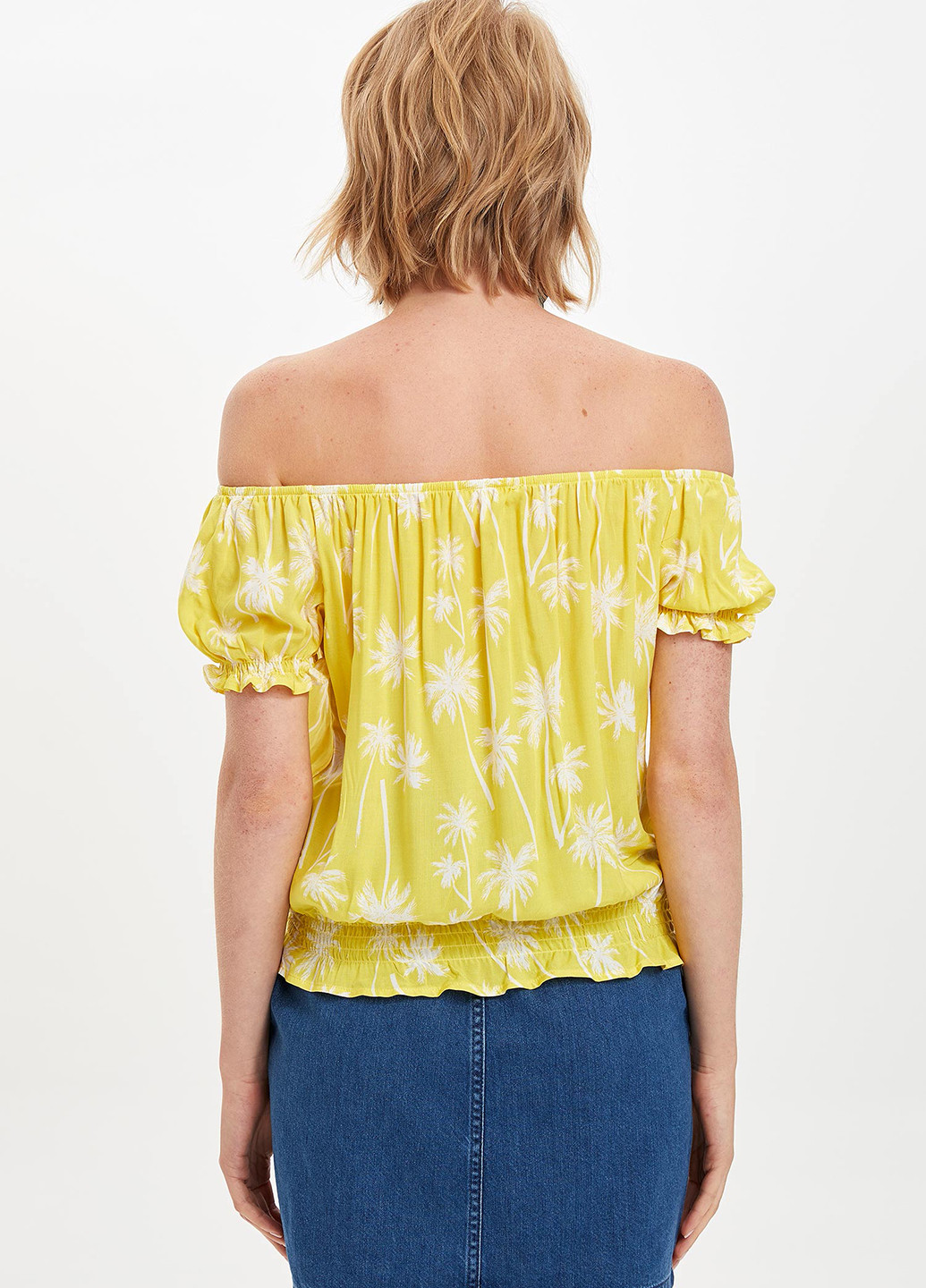 Жовта літня блуза DeFacto