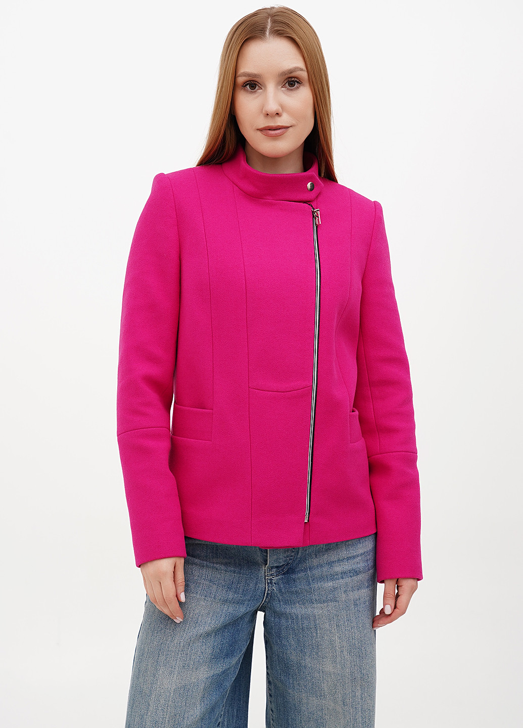 Рожеве Кежуал напівпальто DANNA однотонне