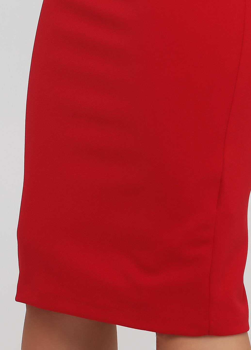 Красная кэжуал однотонная юбка Rinascimento карандаш