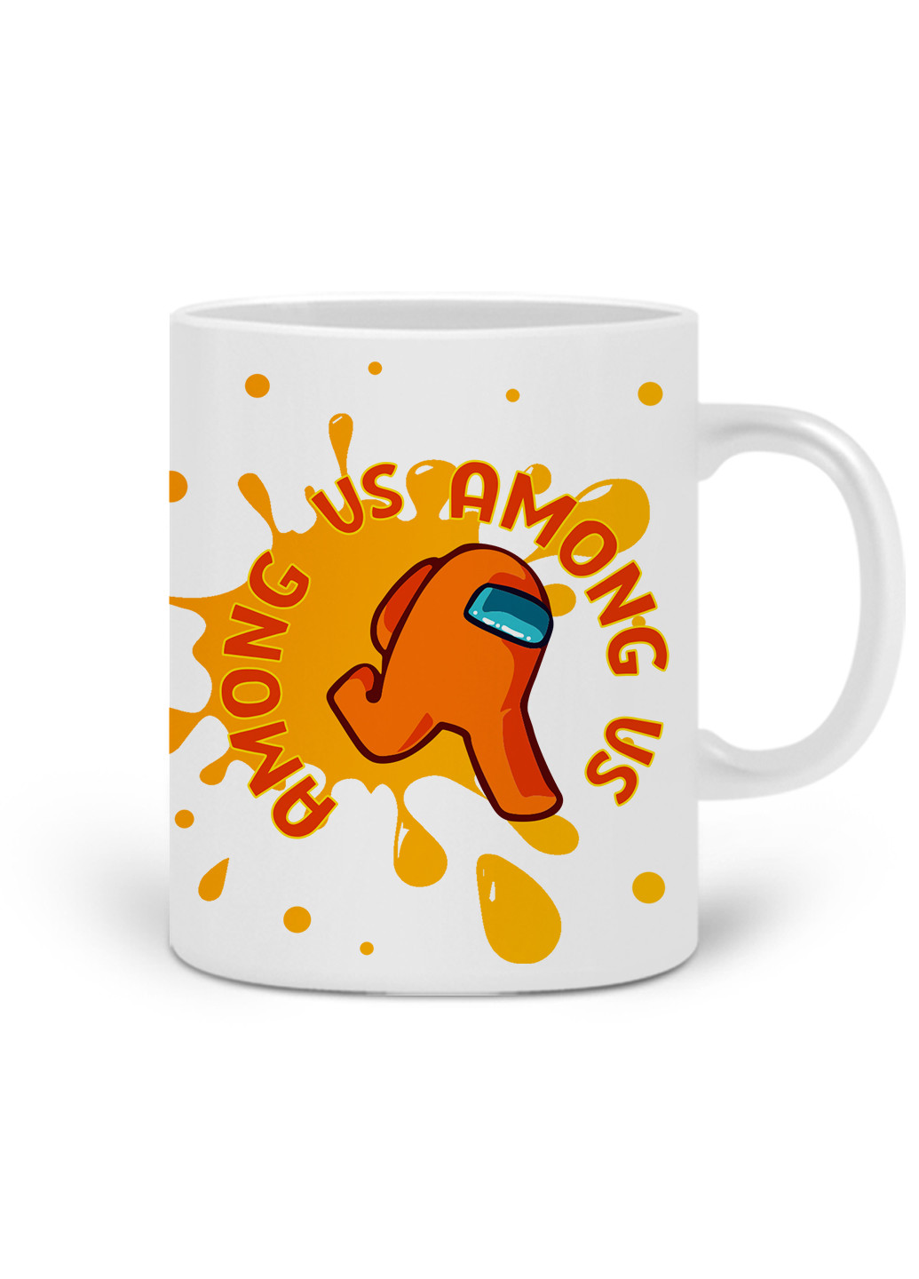 Кружка Амонг Ас Помаранчевий (Among Us Orange) 330 мл горнятко керамічне (20259-2408) MobiPrint (219774694)