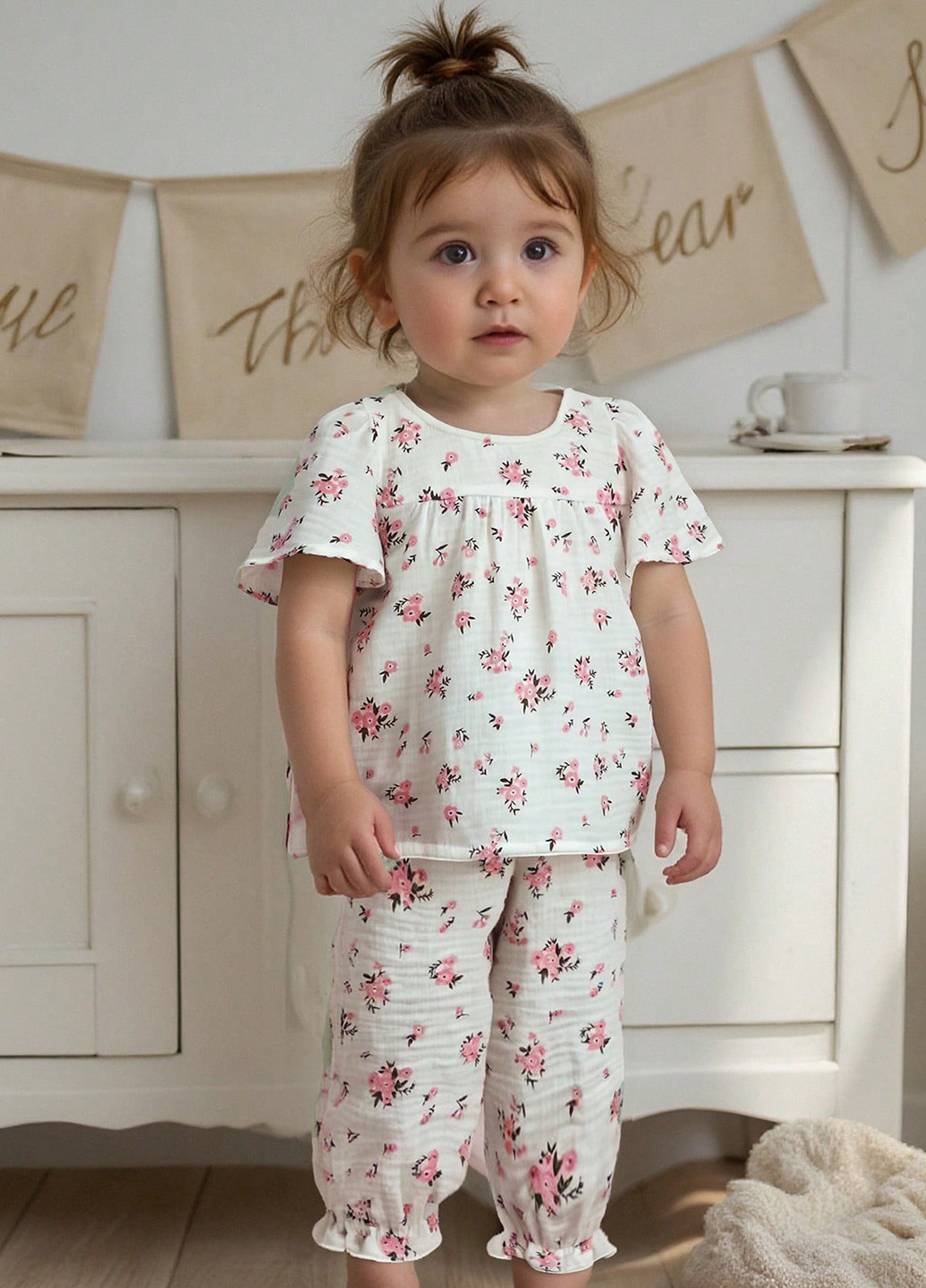 Світло-рожева всесезон піжама (футболка, штани) футболка + штани SHEIN