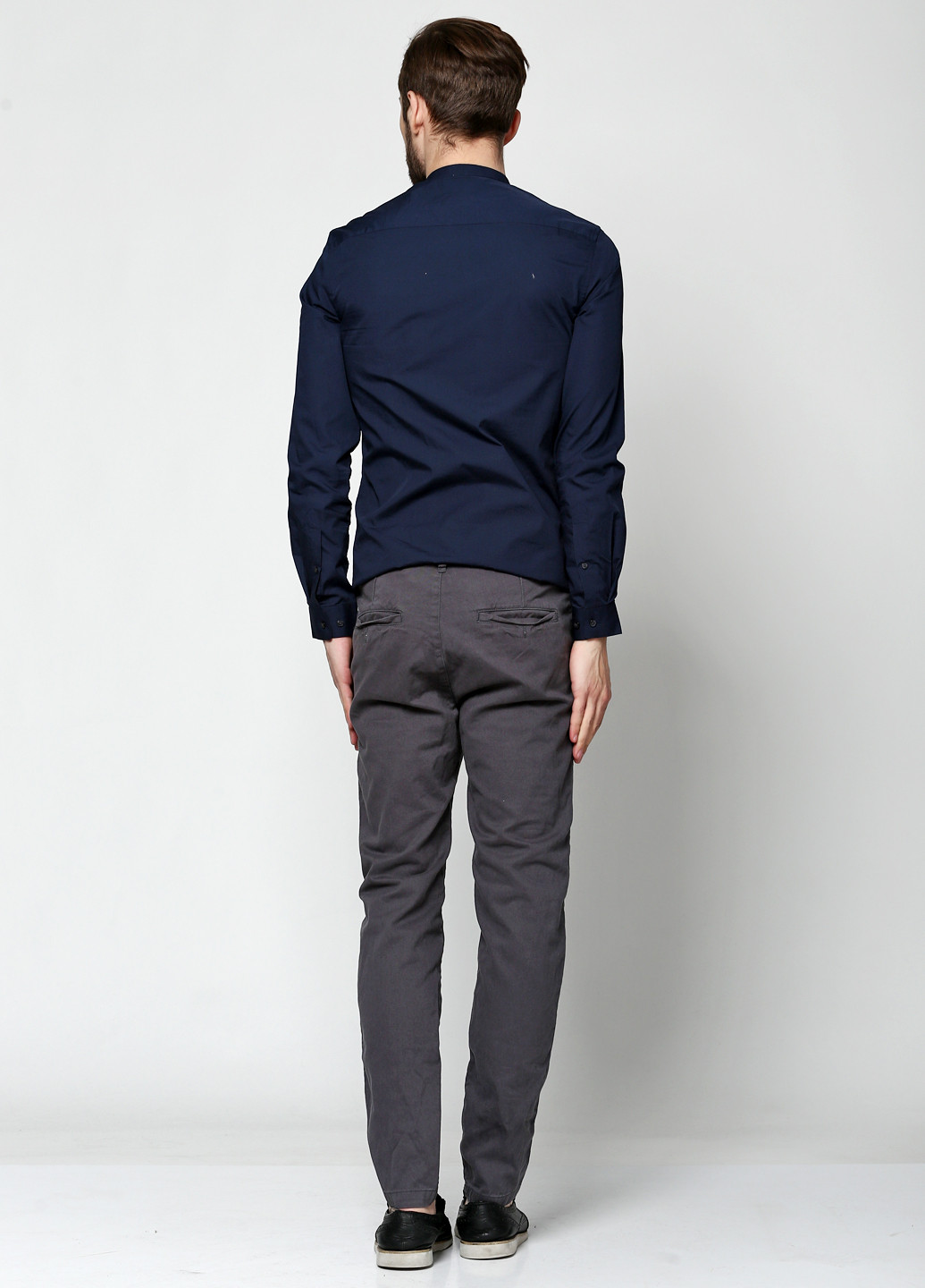Серые кэжуал летние прямые брюки H&M