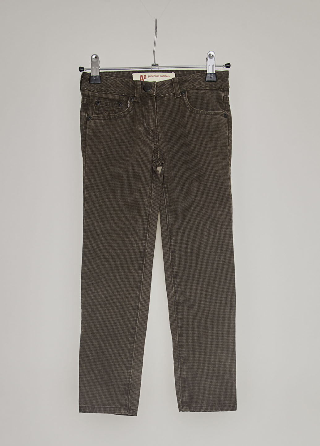 Коричневые кэжуал демисезонные зауженные брюки American Outfitters