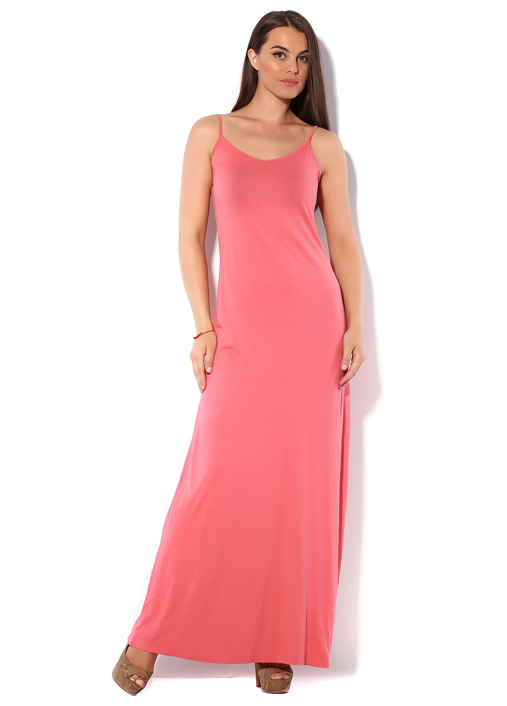Рожева кежуал плаття, сукня довга Pink Woman