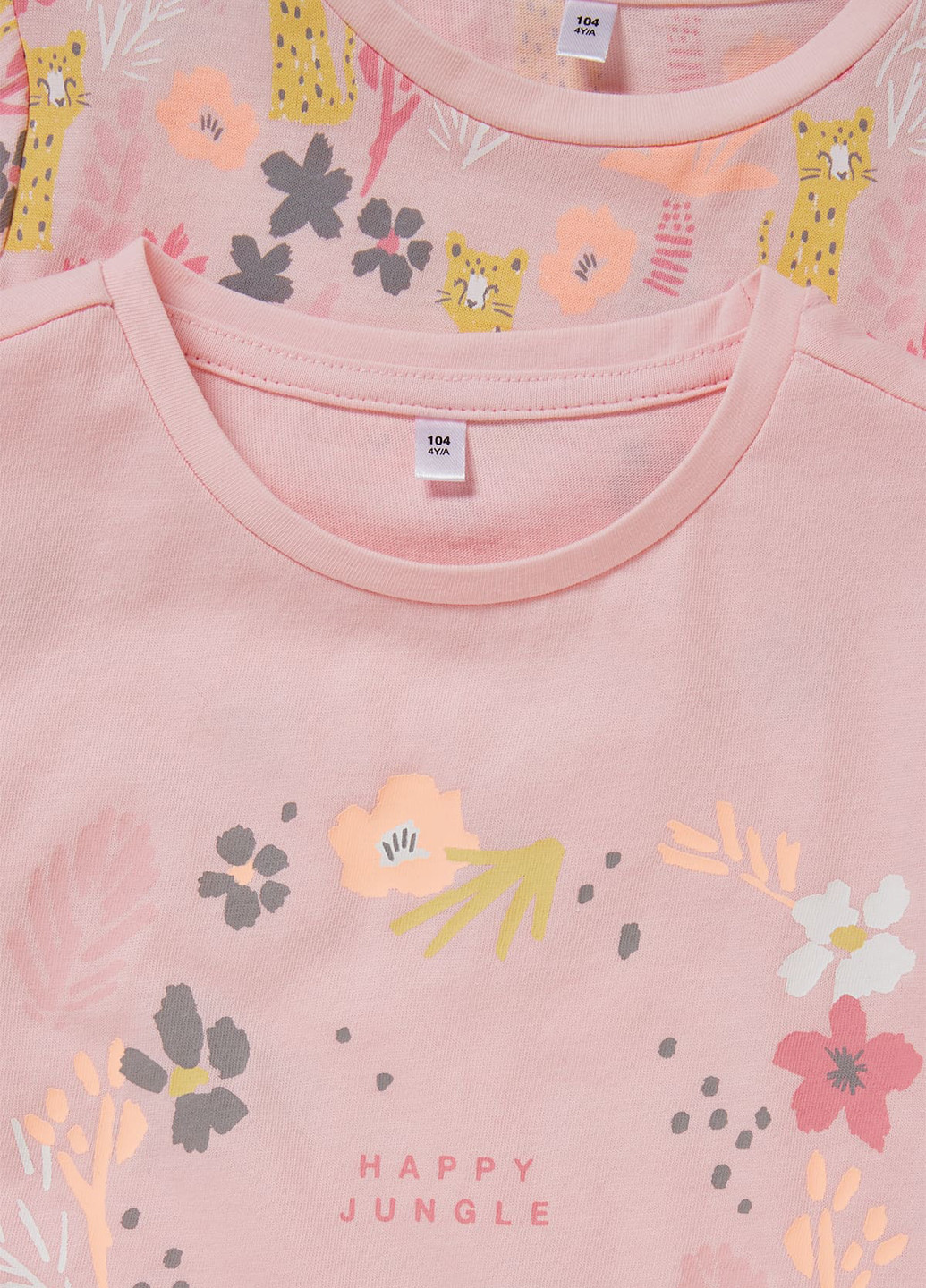 Розовый летний комплект (футболка, шорты), 2 шт. C&A