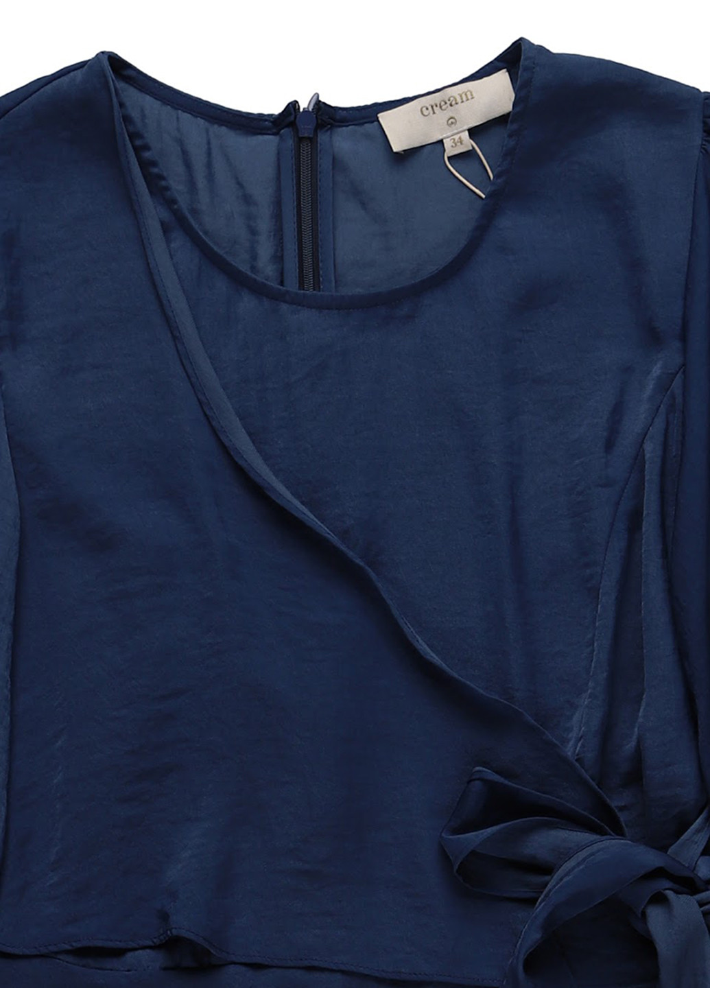 Синее кэжуал платье а-силуэт Cream однотонное