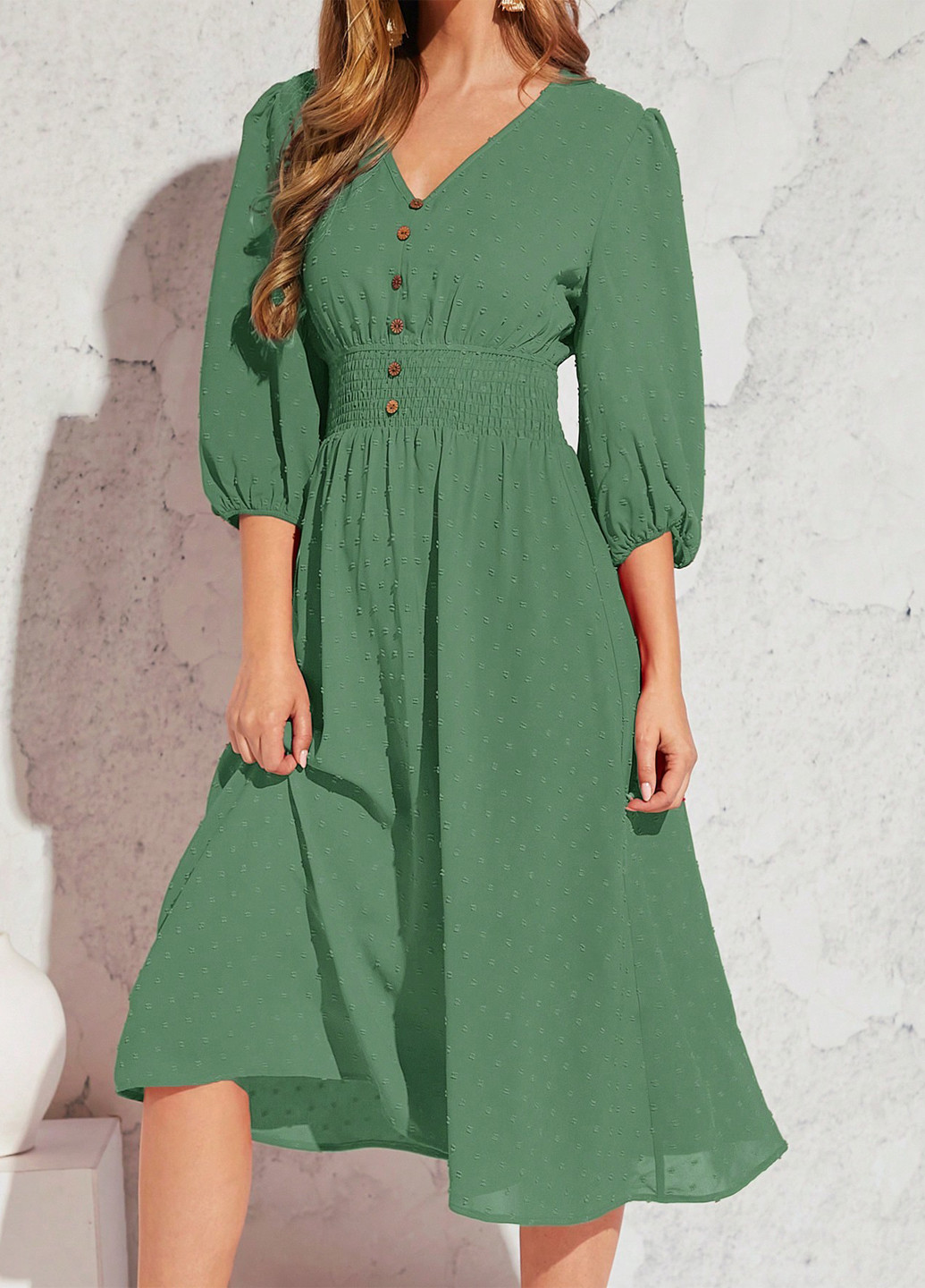 Зелена кежуал сукня кльош Emery Rose однотонна