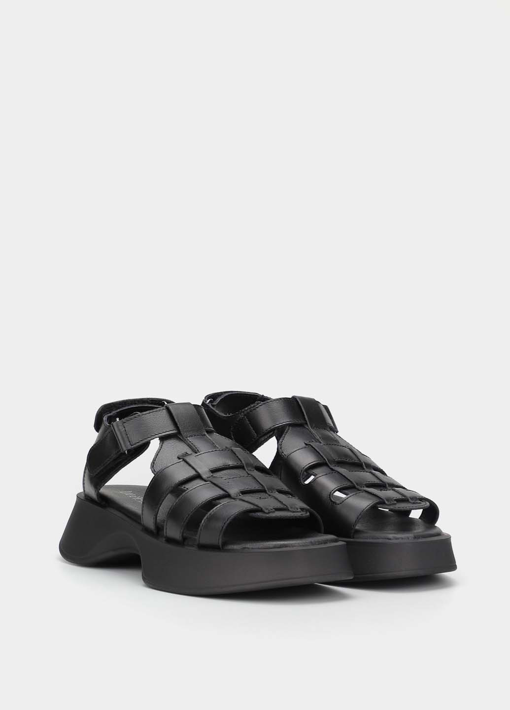 Черные босоножки Braska на липучке