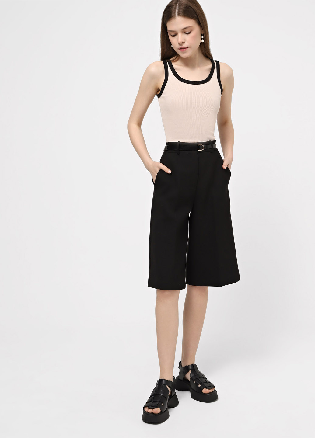 Черные босоножки Braska на липучке