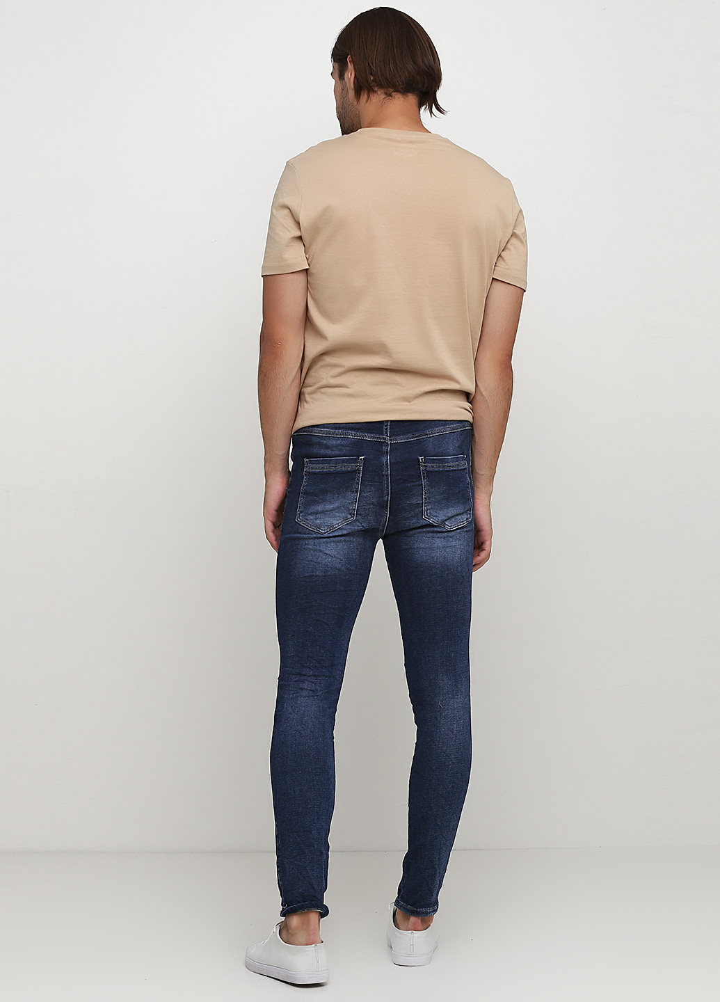 Темно-синие демисезонные скинни джинсы Italy Moda