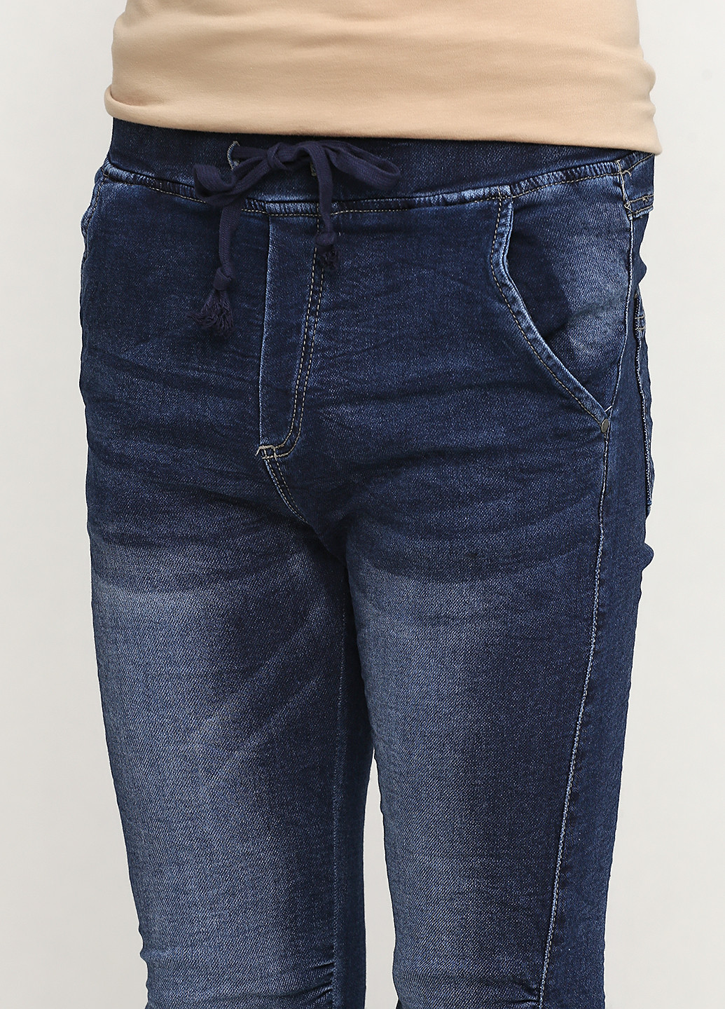 Темно-синие демисезонные скинни джинсы Italy Moda