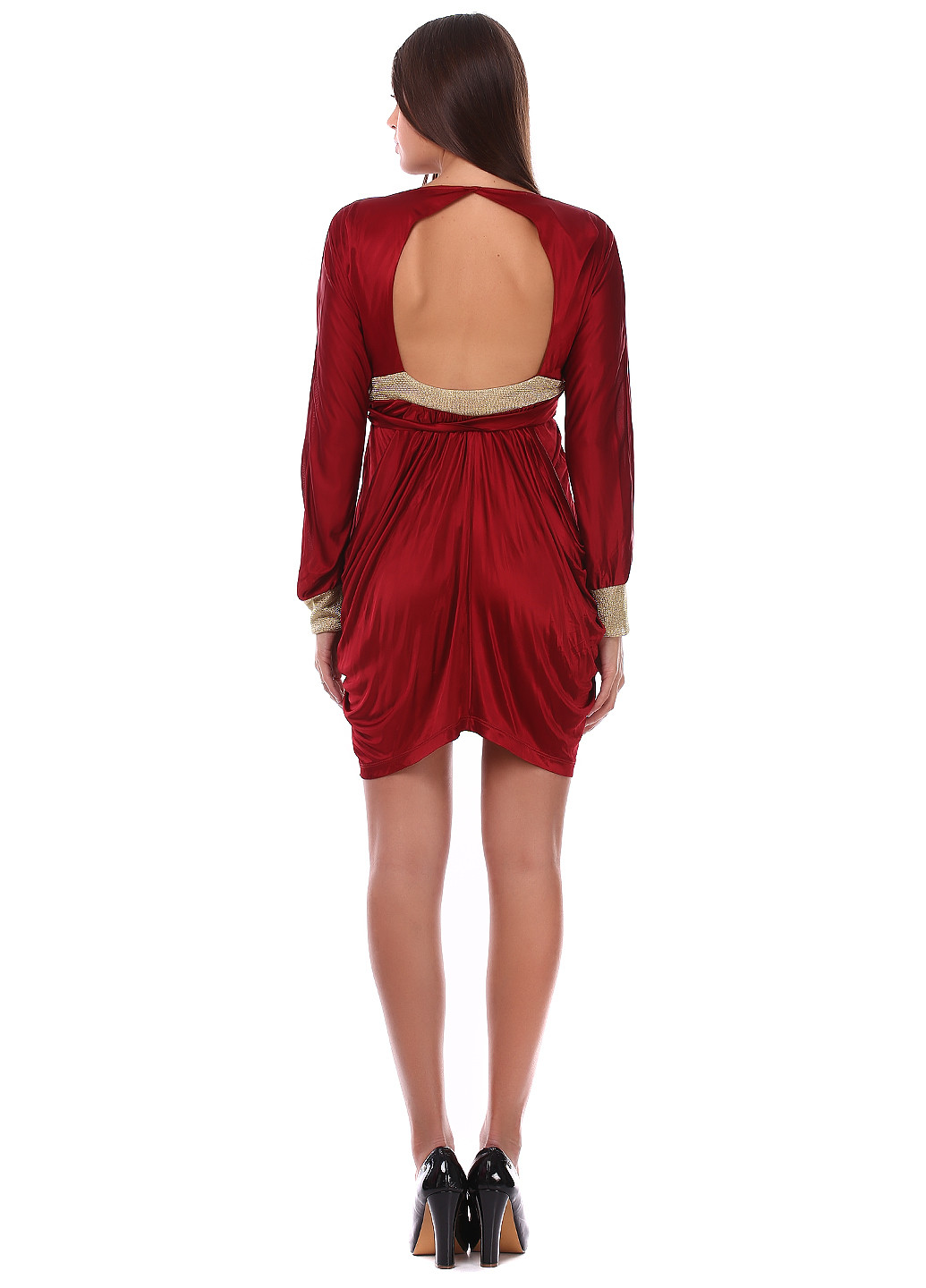 Красное кэжуал платье а-силуэта Ella Luna однотонное