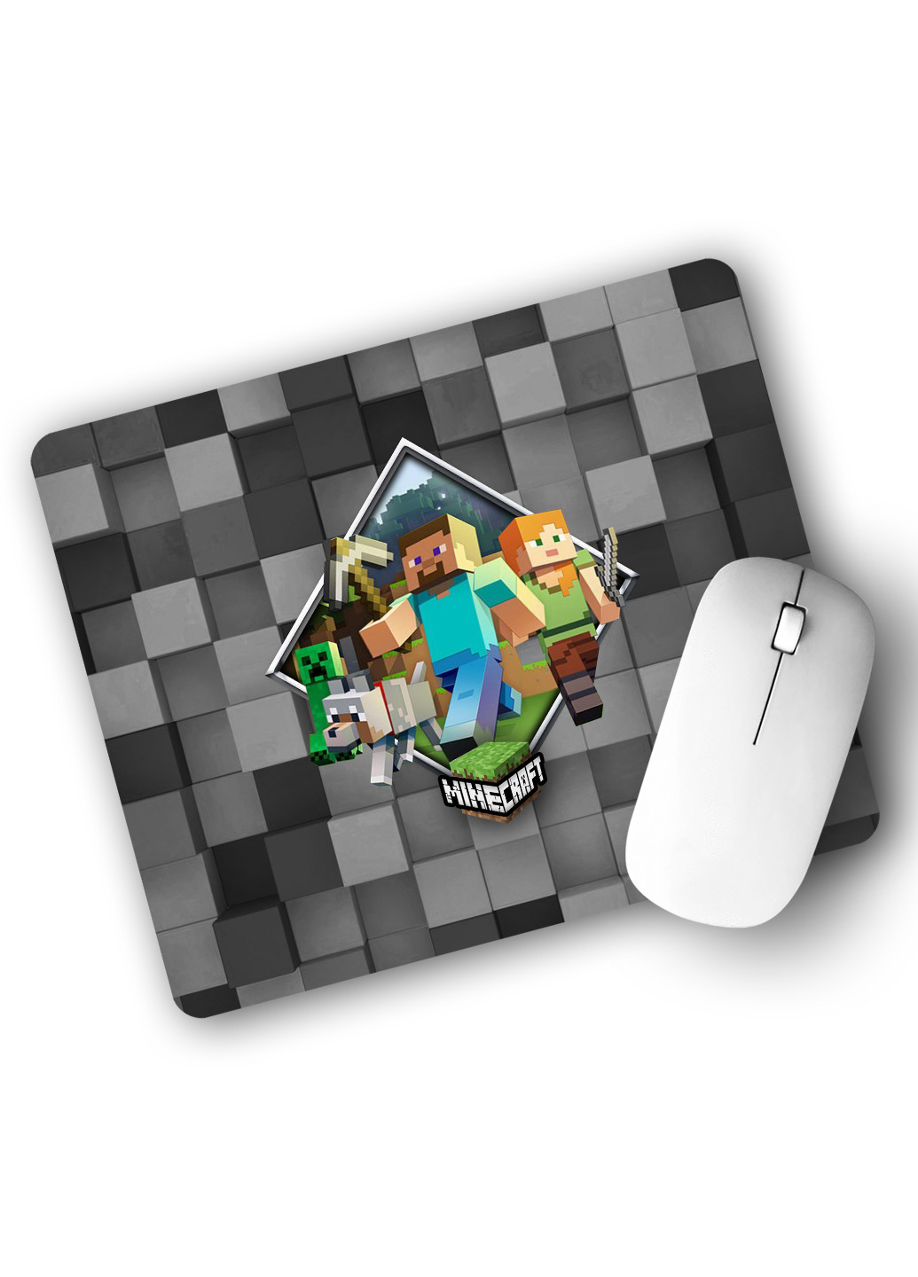 Коврик для мышки Майнкрафт (Minecraft) (25108-1175) 29х21 см MobiPrint (224437254)