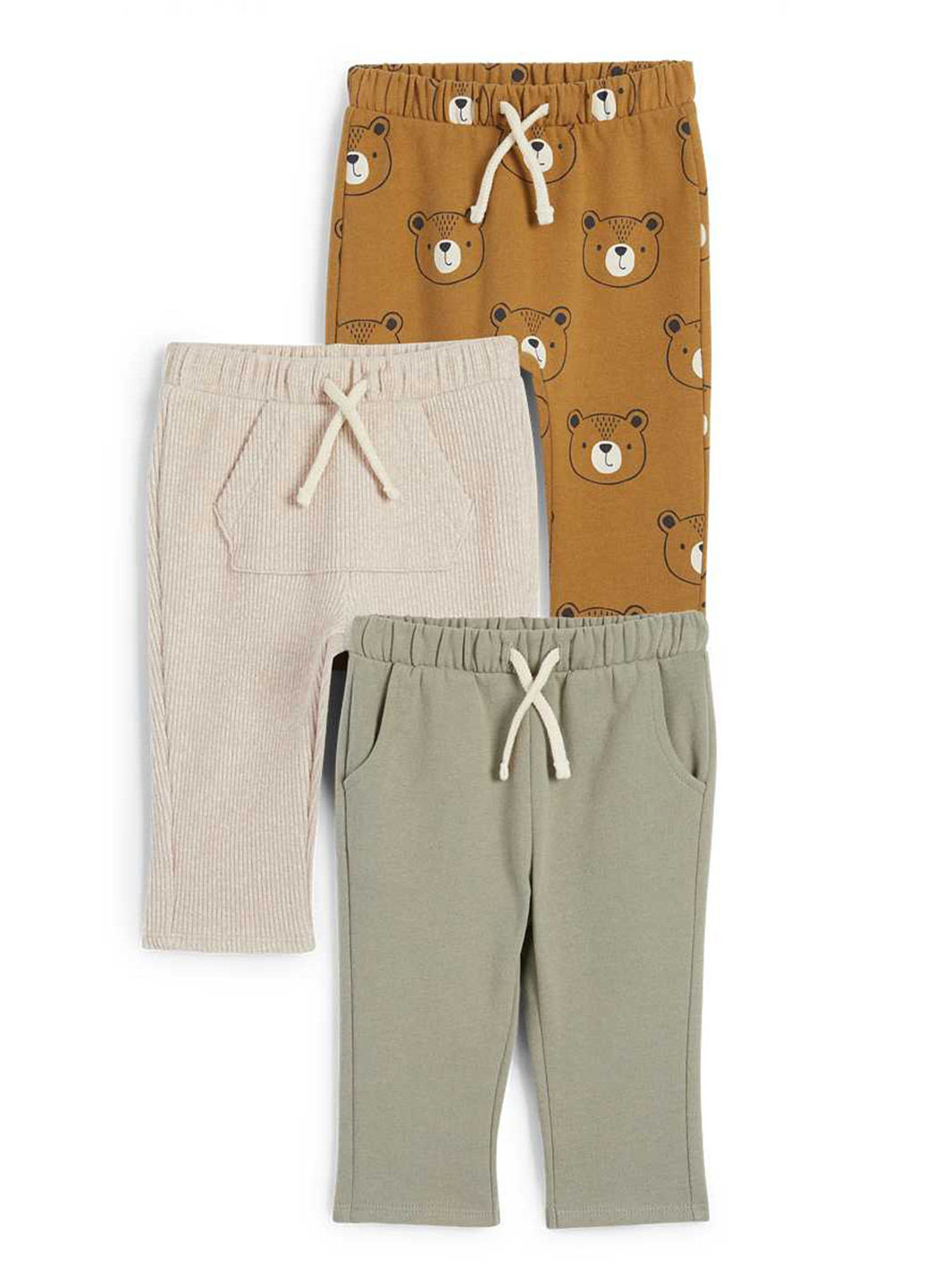 Комбинированные кэжуал демисезонные брюки прямые C&A