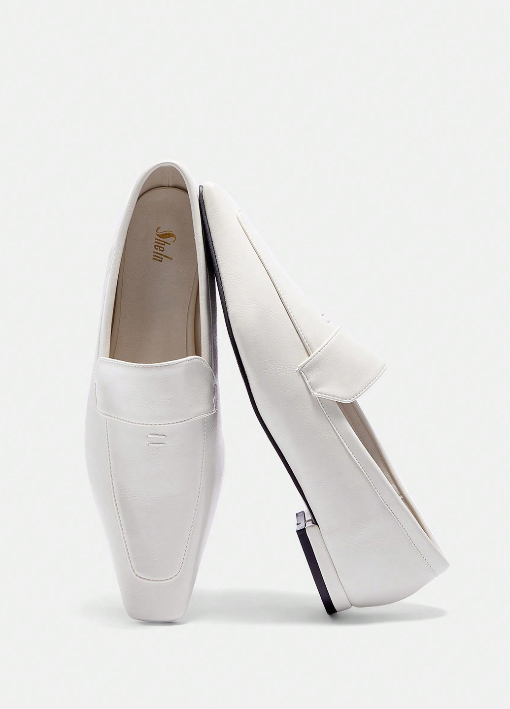 SHEIN Туфлі лофери молочний з штучна шкіра, китай — демісезон (325827863)