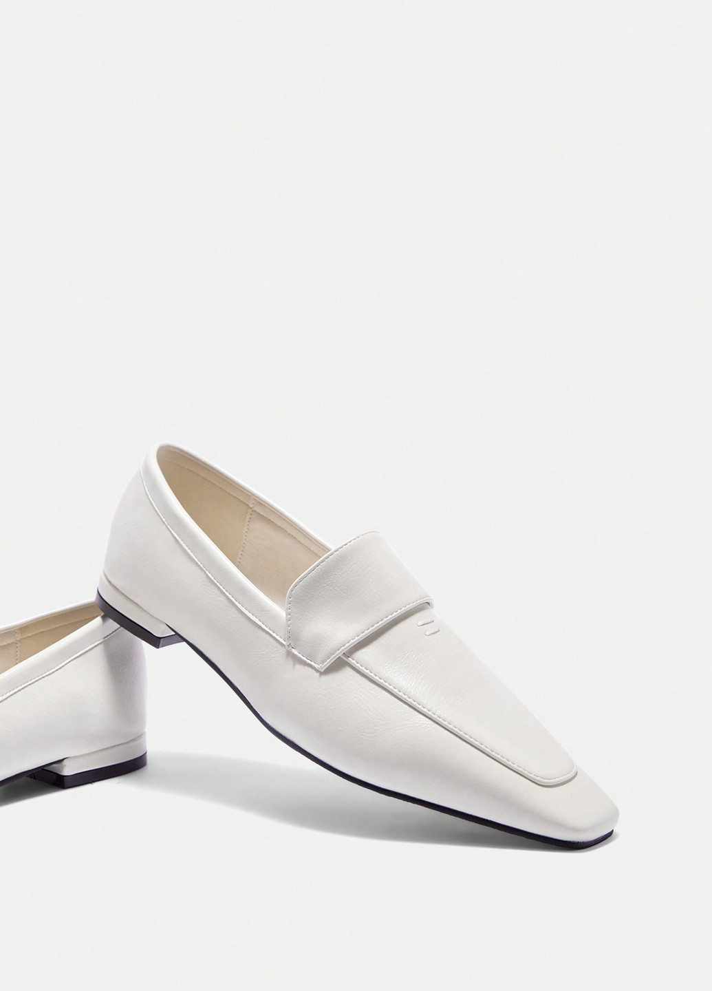 SHEIN Туфлі лофери молочний з штучна шкіра, китай — демісезон (325827863)