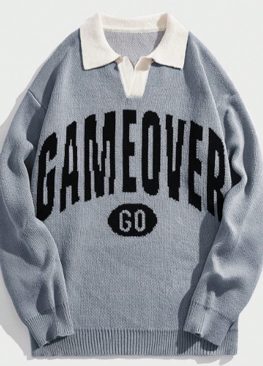 Сірий демісезонний светр SHEIN