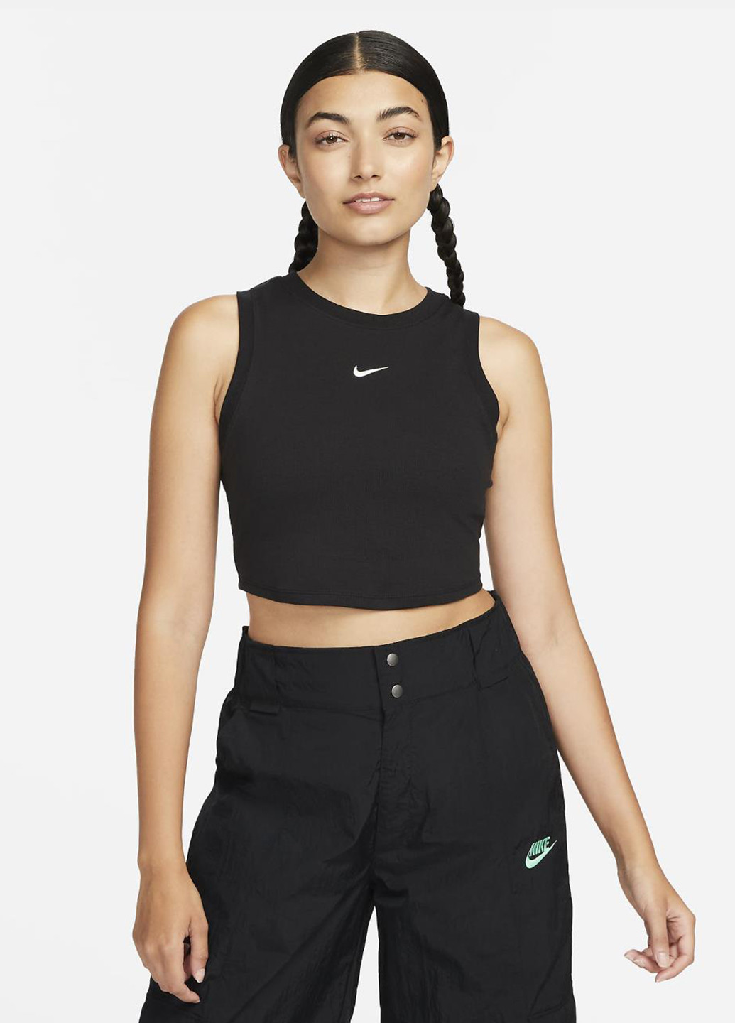 Топ FB8279-010 Nike Sportswear Chill Knit Women's Tight Cropped Mini (321974844)