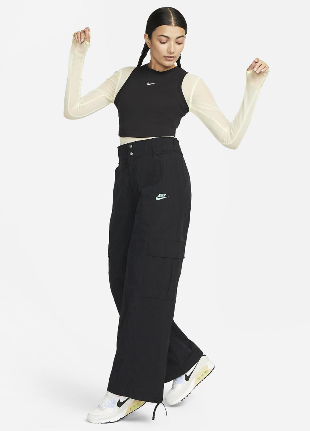 Топ FB8279-010 Nike Sportswear Chill Knit Women's Tight Cropped Mini (321974844)