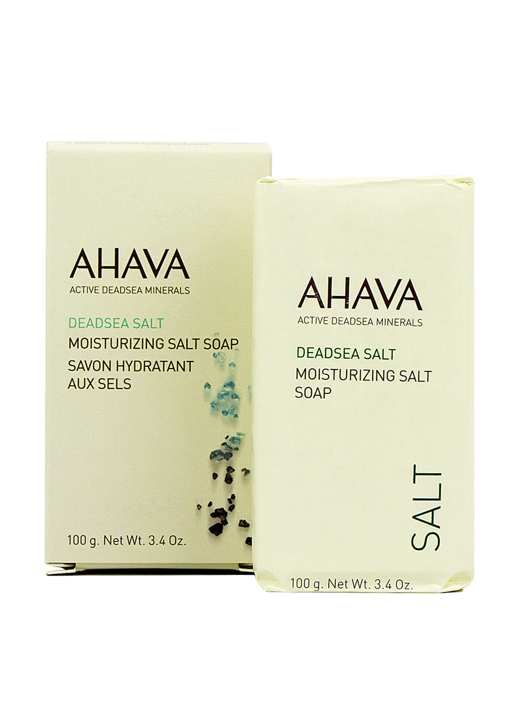 Мыло увлажняющее на основе соли Мертвого моря Dead Sea Moisturizing Salt Soap 100 г Ahava (88096561)