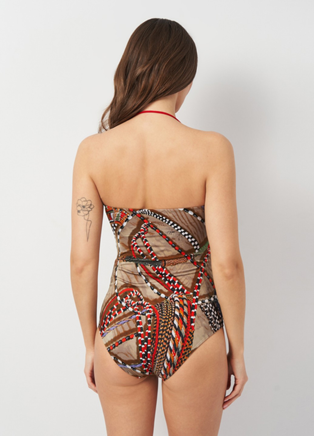 Комбінований демісезонний купальник суцільний, халтер La Perla