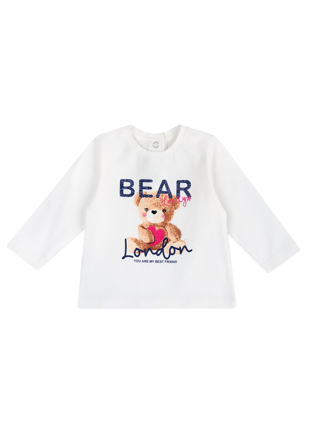 Белый демисезонный кэжуал лонгслив Chicco с рисунком