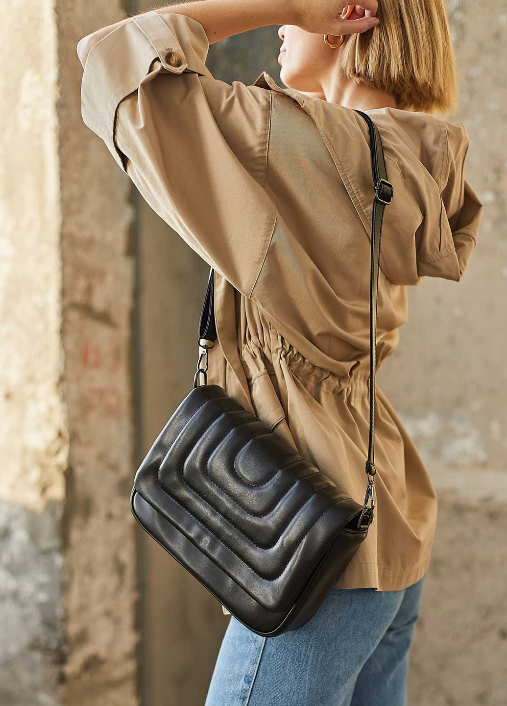 Сумка женская кросс боди экокожа стеганая (wel-67804) Черная WeLassie (253982411)