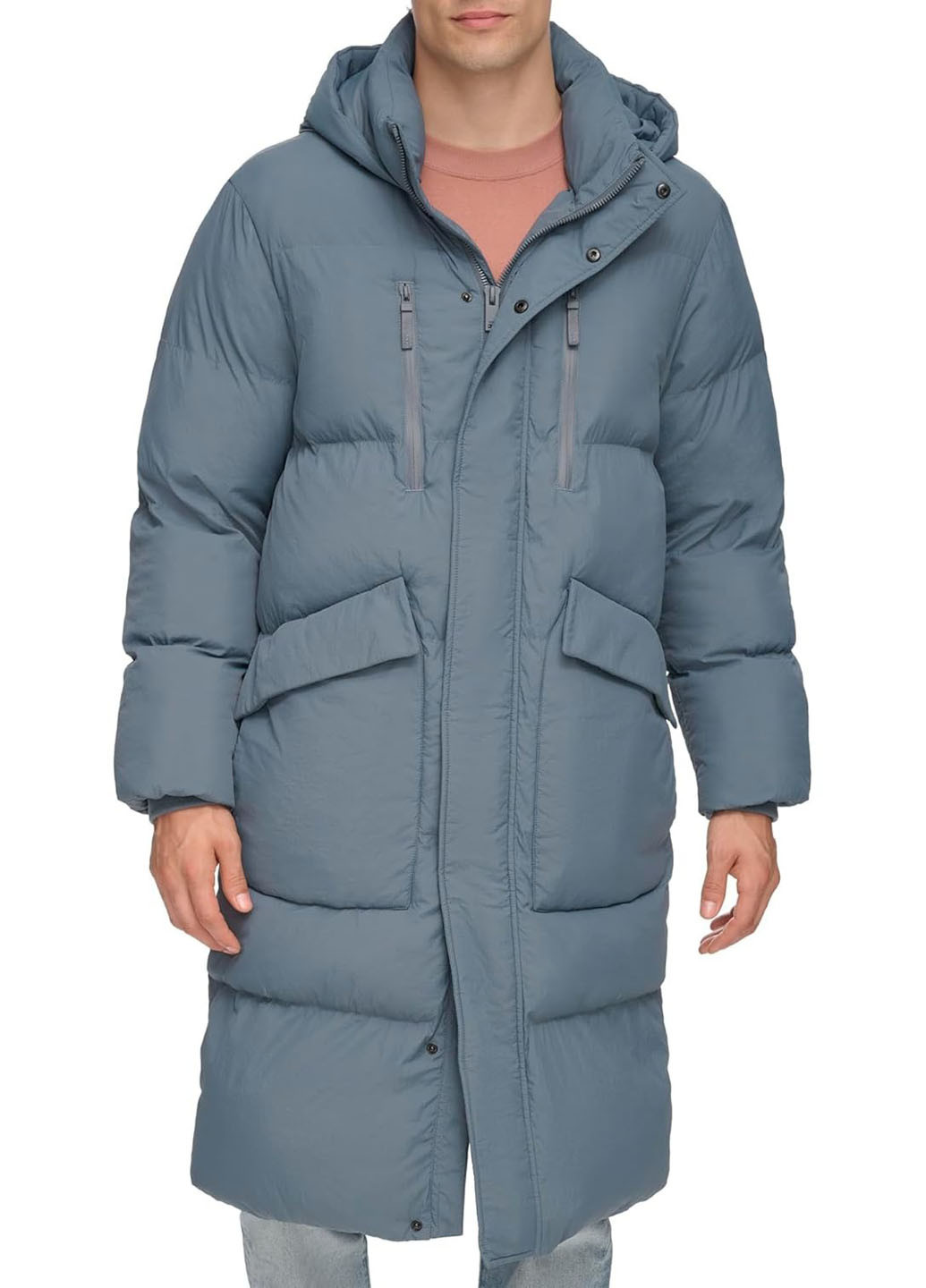 Сіро-синя зимня куртка DKNY