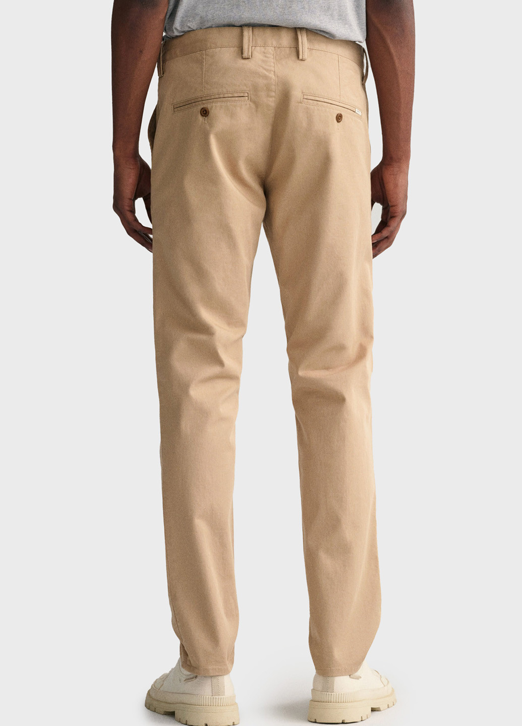 Бежевые кэжуал демисезонные прямые брюки Gant
