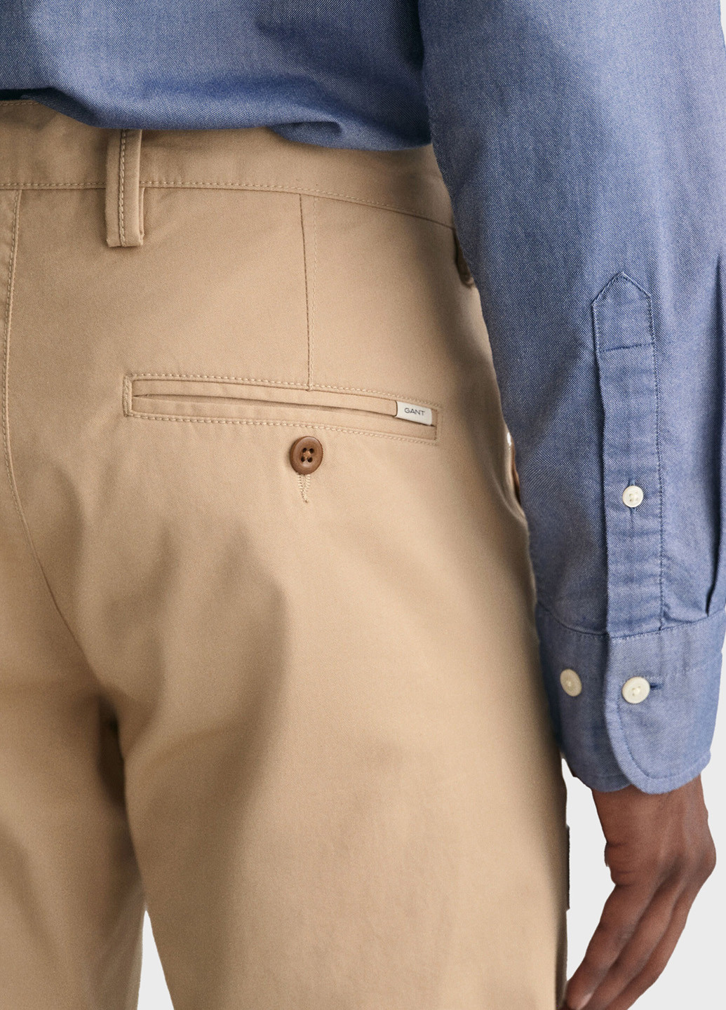 Бежевые кэжуал демисезонные прямые брюки Gant