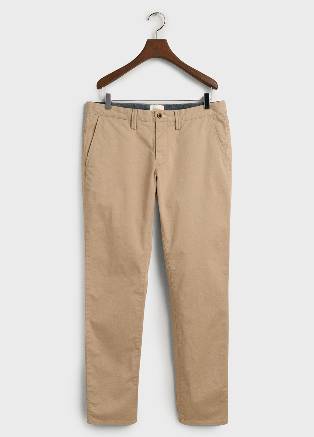 Бежевые кэжуал демисезонные прямые брюки Gant