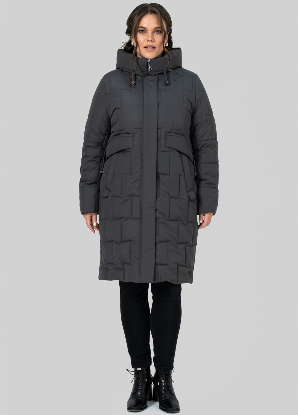 Темно-серая зимняя куртка A'll Posa
