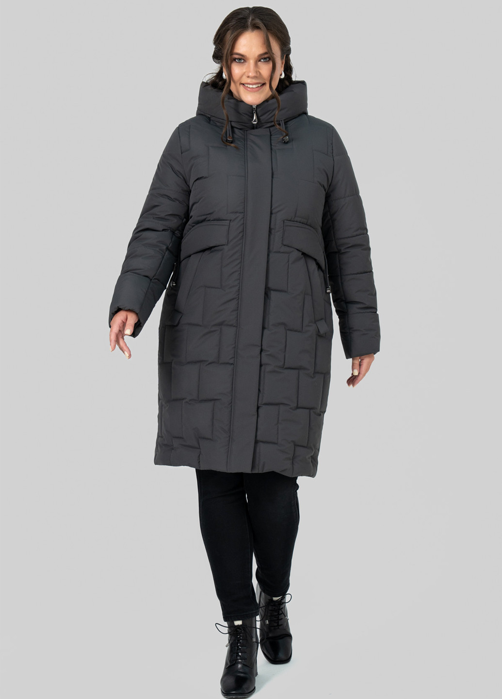 Темно-серая зимняя куртка A'll Posa