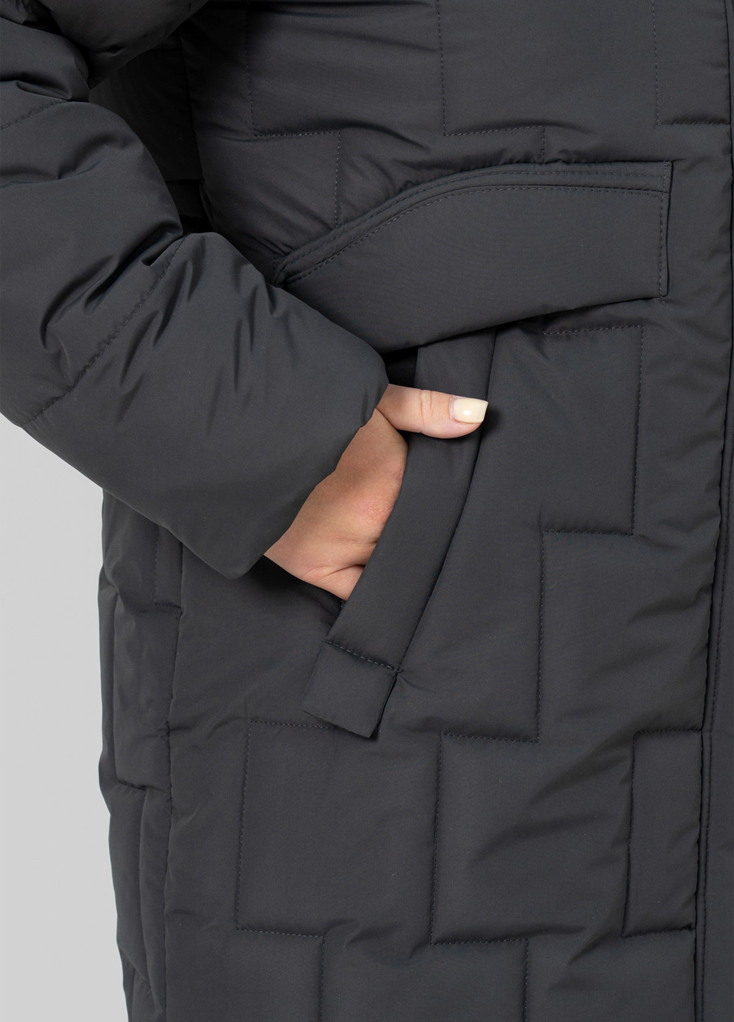 Темно-серая зимняя куртка A'll Posa