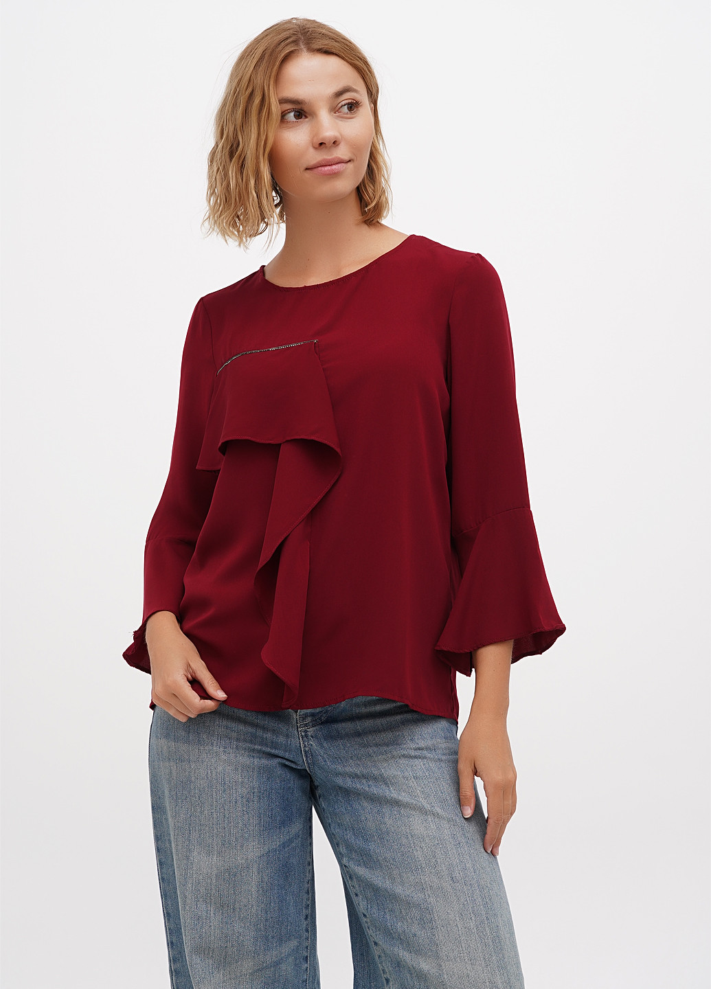 Бордова блуза Sassofono