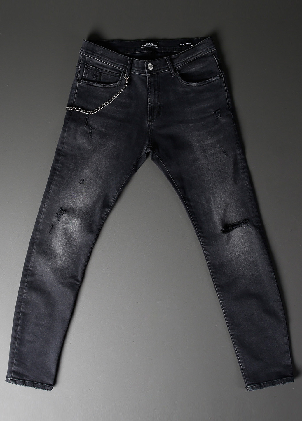 Темно-серые демисезонные прямые джинсы Colin's
