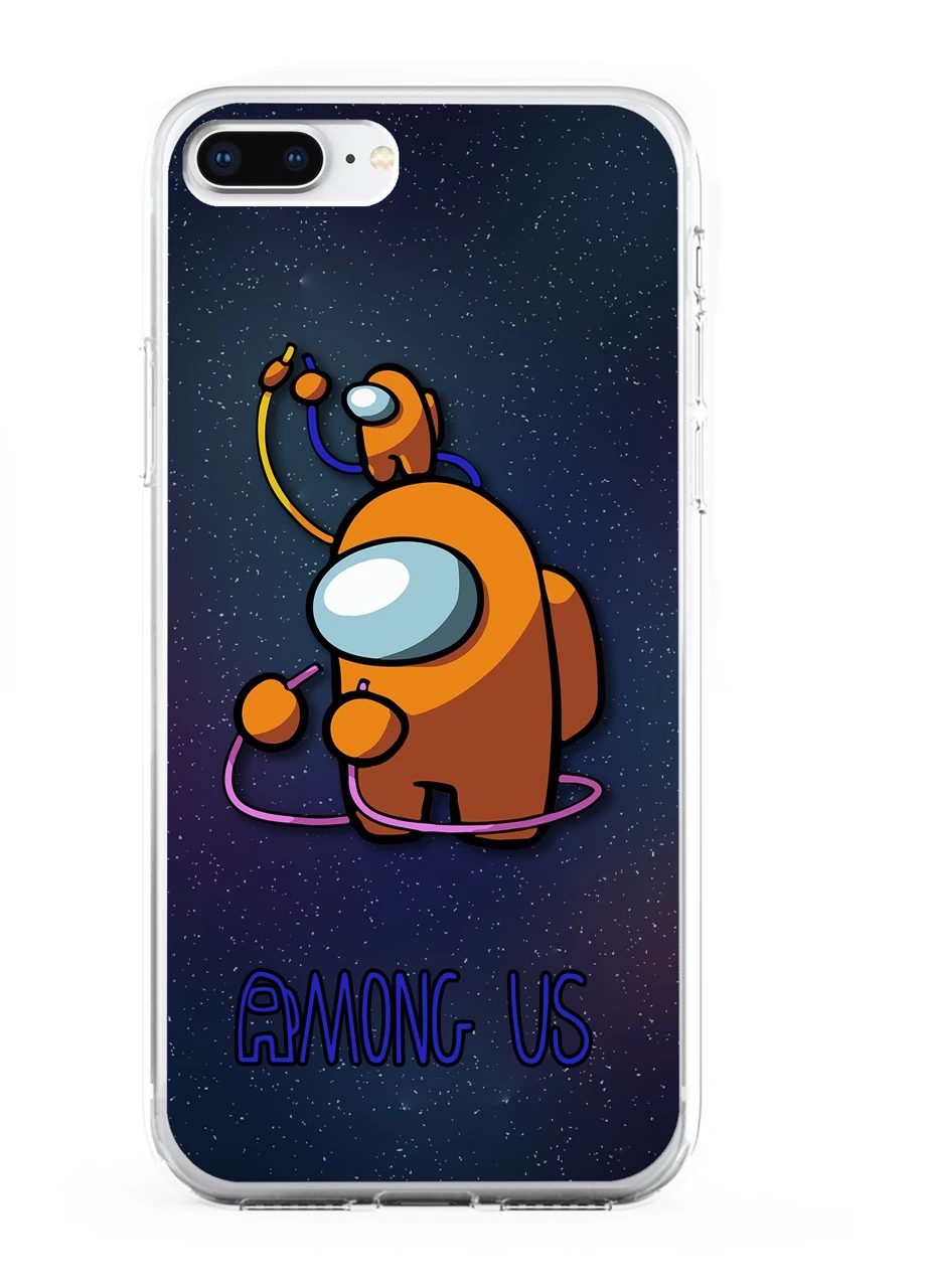 Чехол силиконовый Apple Iphone 8 plus Амонг Ас Оранжевый (Among Us Orange) (6154-2413) MobiPrint (219566323)