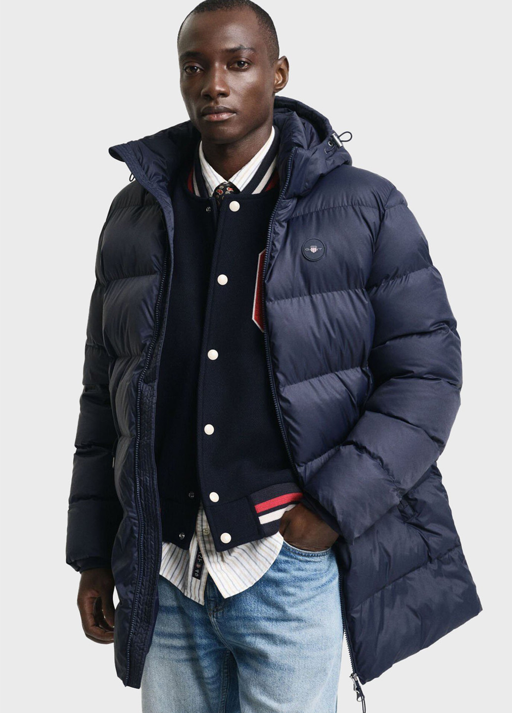 Темно-синяя зимняя куртка Gant