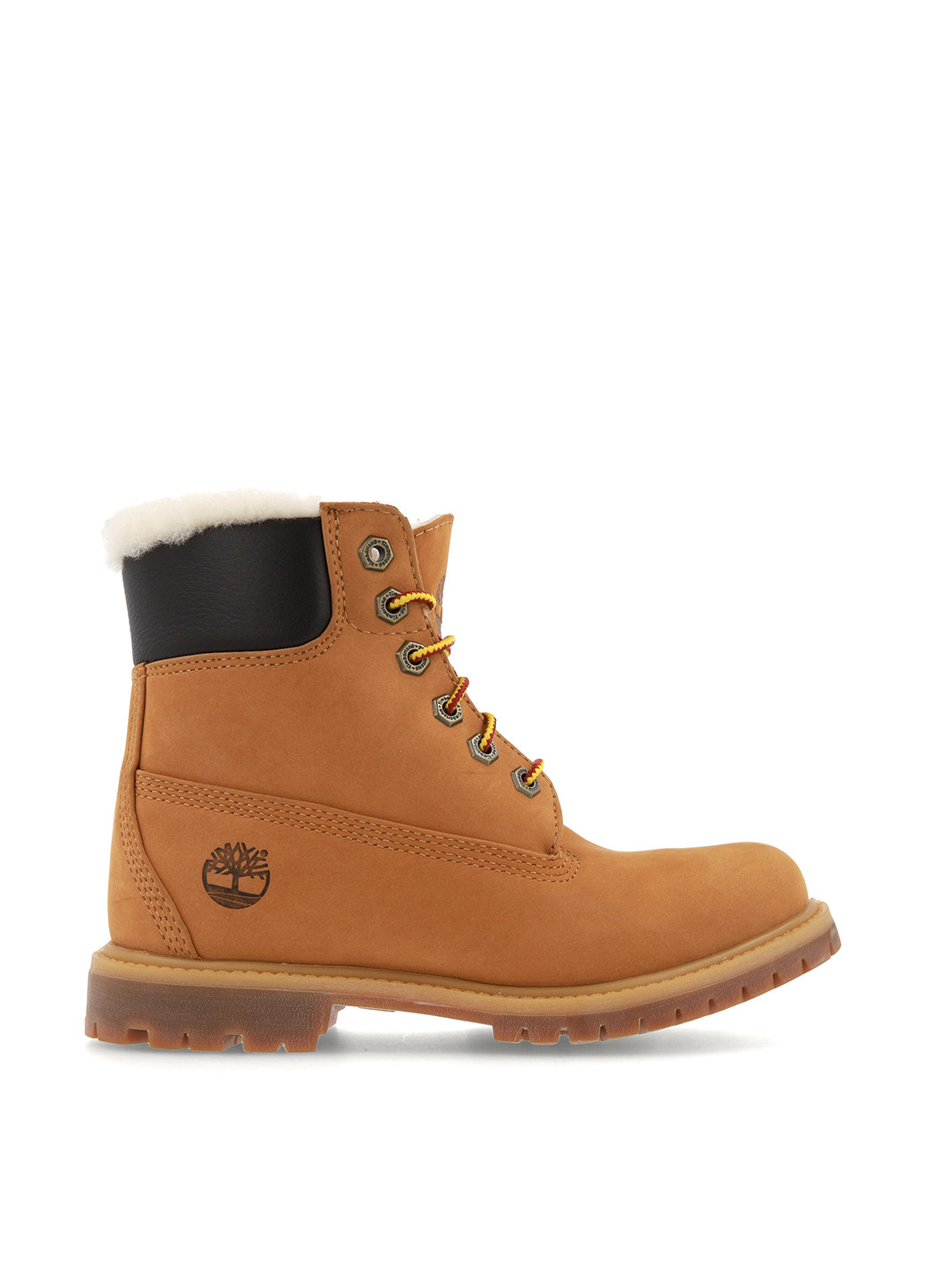 Осенние ботинки тимберленды Timberland с тиснением, с логотипом, с мехом из натурального нубука