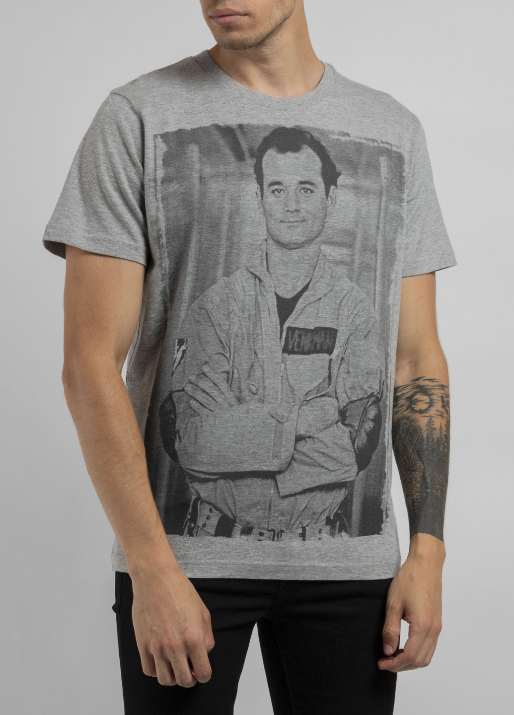 Серая белая футболка с принтом Ko Samui