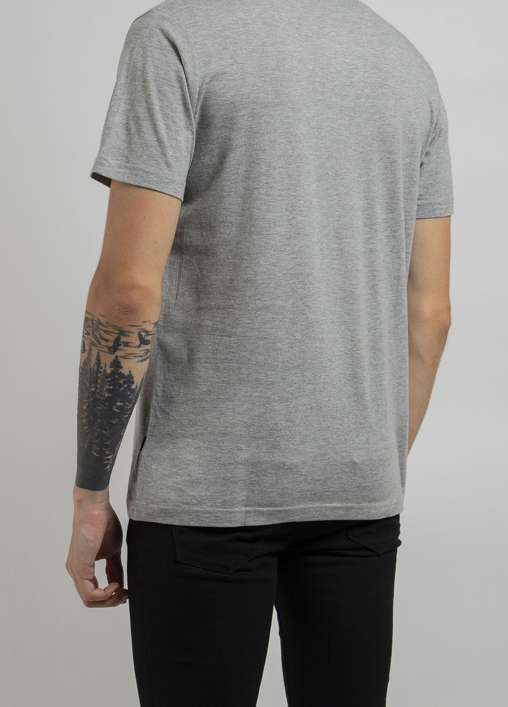 Серая белая футболка с принтом Ko Samui