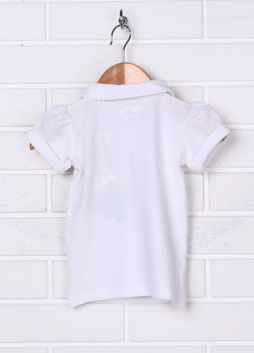 Сиреневая детская футболка-поло для девочки Prenatal однотонная
