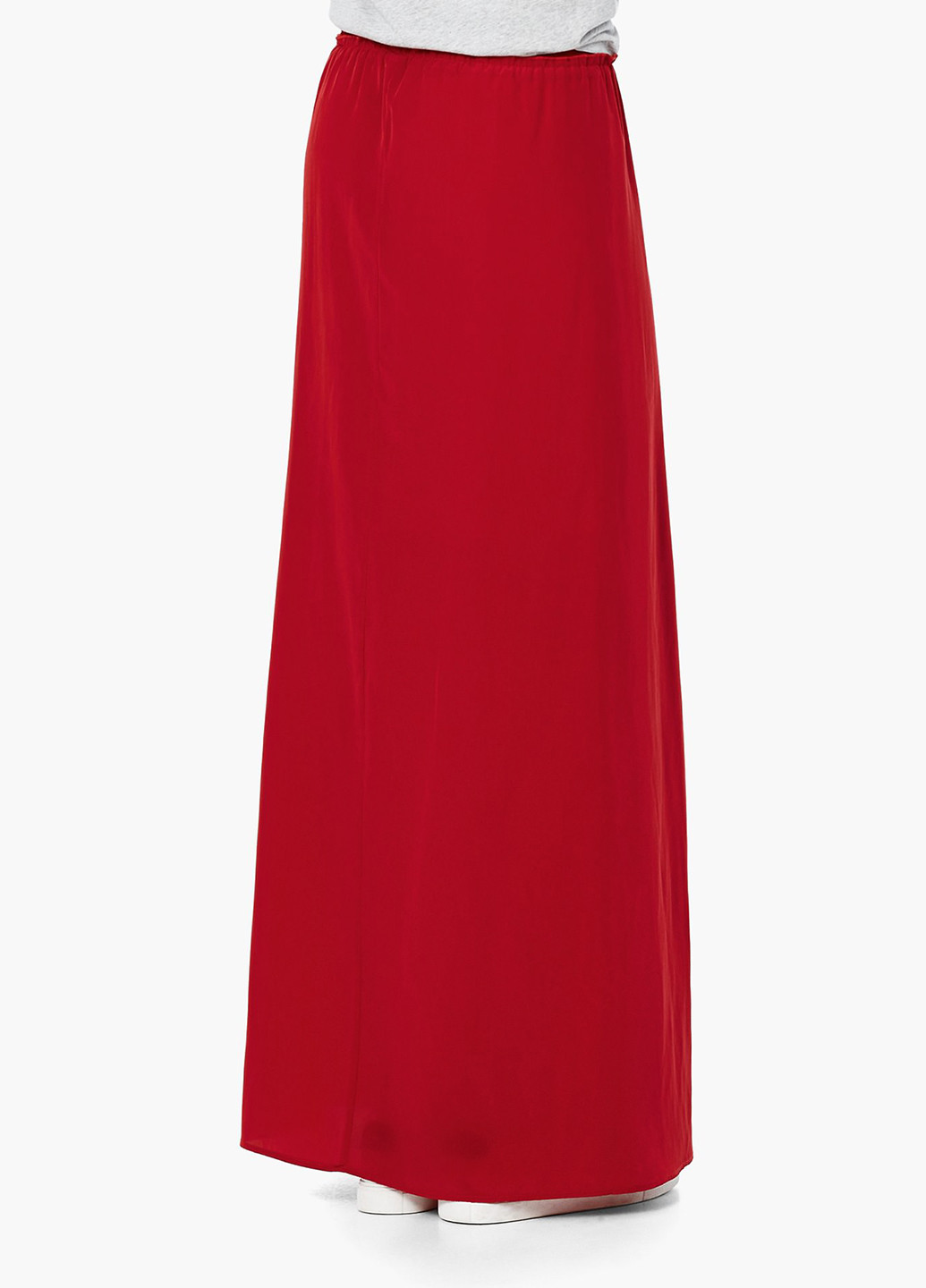 Красная кэжуал однотонная юбка Mango макси