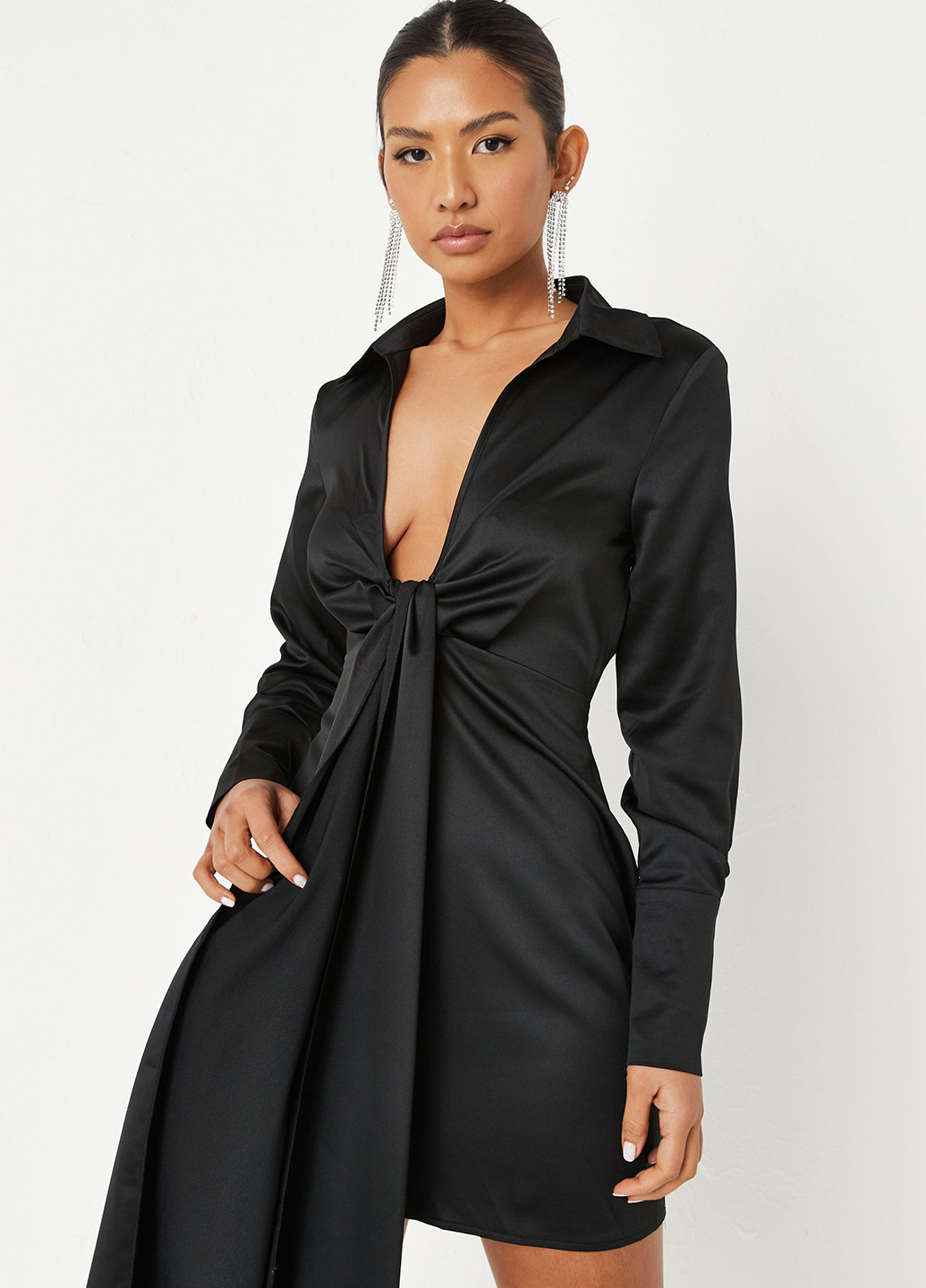 Черное кэжуал платье Missguided однотонное