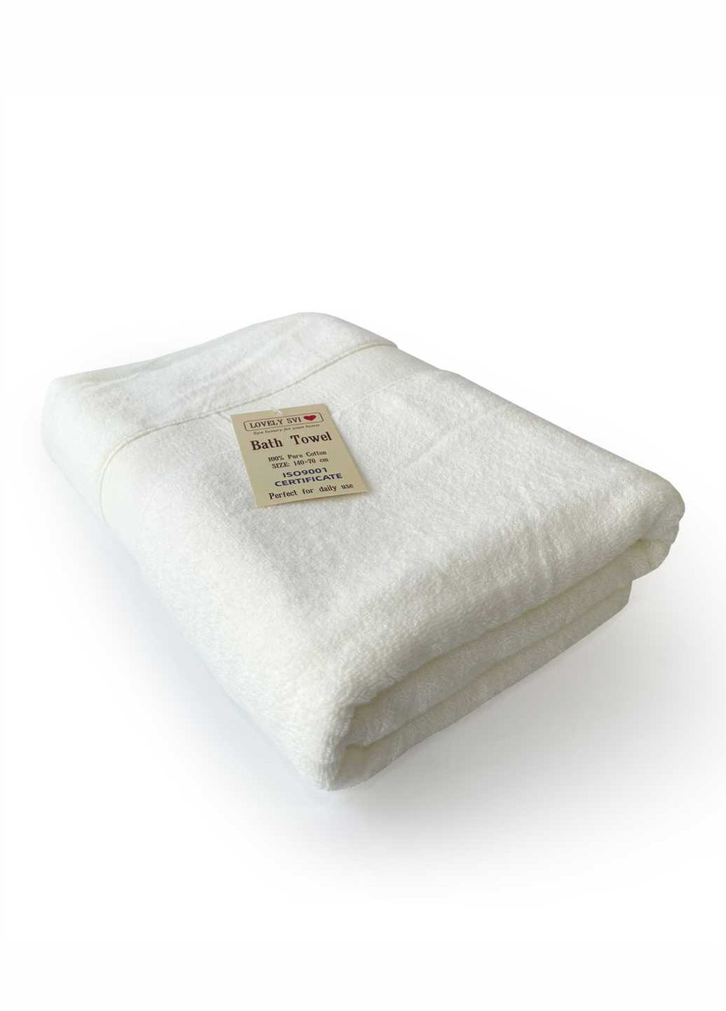 Lovely Svi полотенце махровое банное (хлопок) в подарочном пакете размер: 70 на 140 см бежевый однотонный бежевый производство - Китай