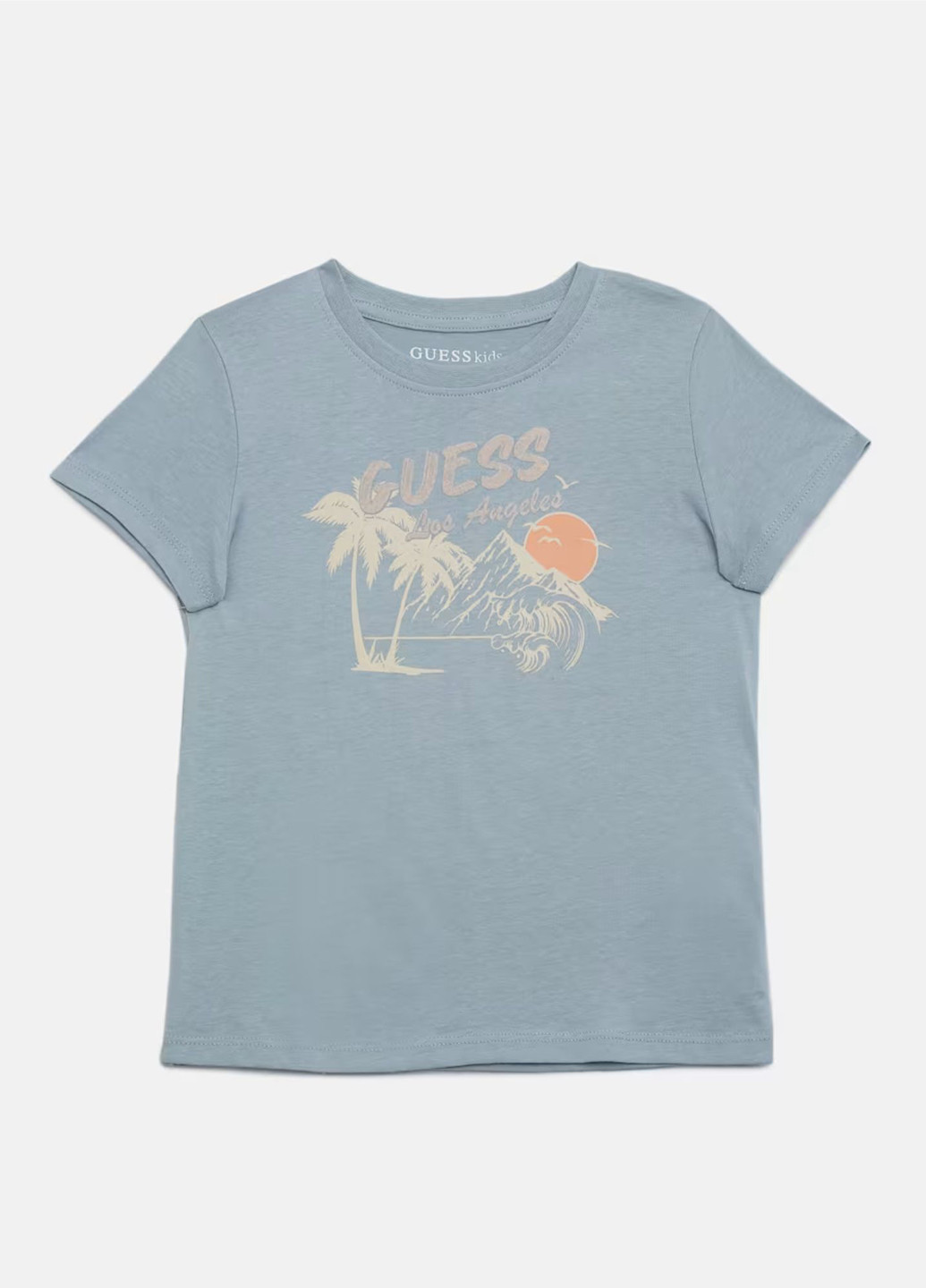 Блакитна літня футболка Guess