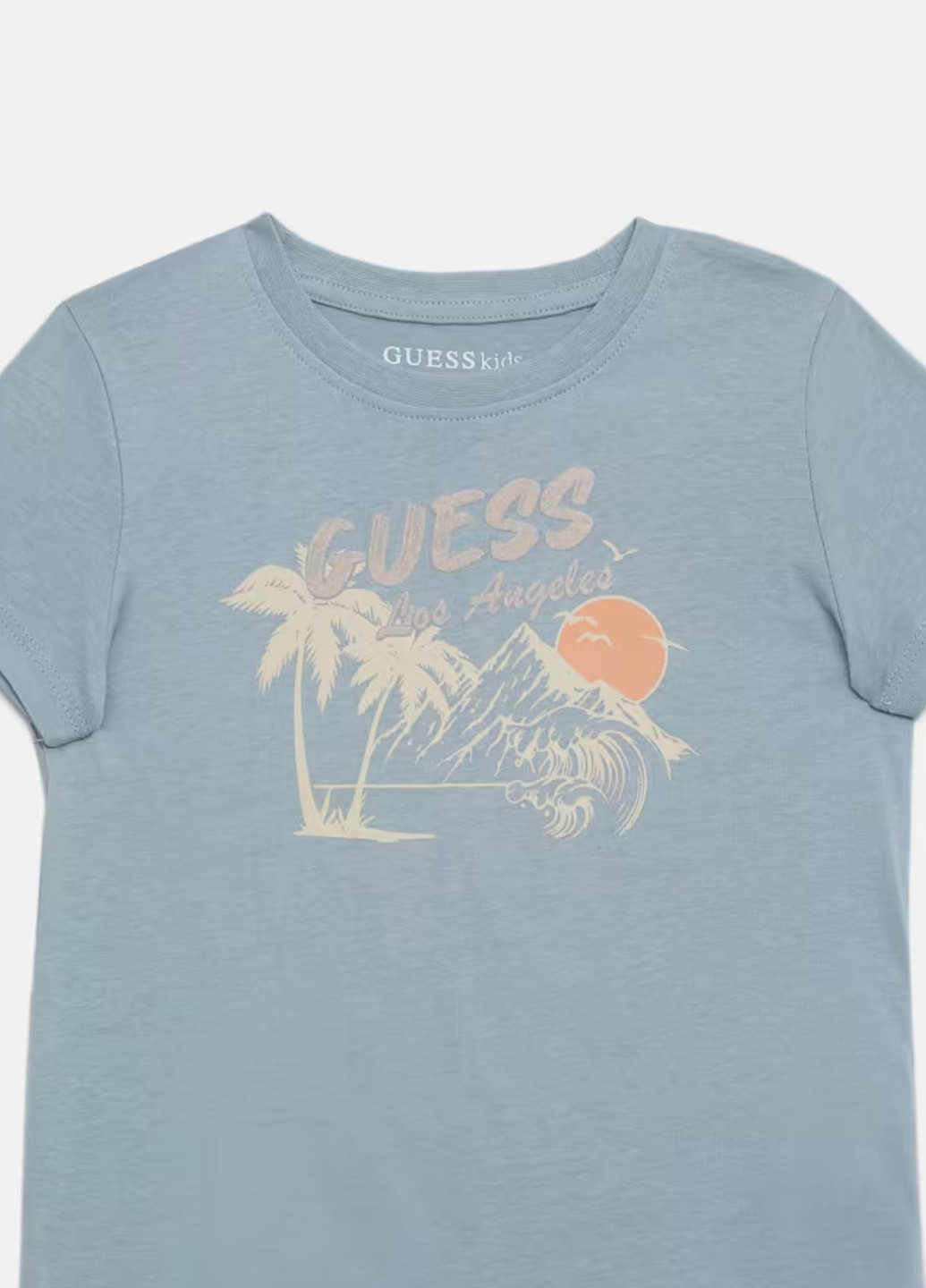 Блакитна літня футболка Guess